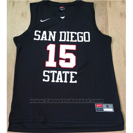 Maglia NCAA San Diego State University Kawhi Leonard #15 Nero